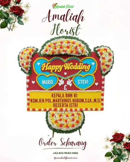 Papan Bunga Pernikahan Tanjungsepreh